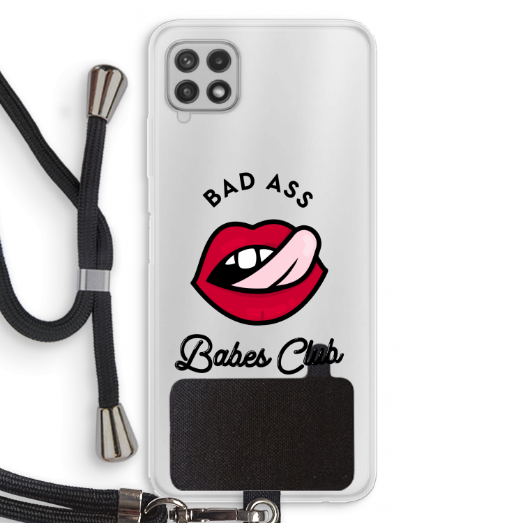 Badass Babes Club: Samsung Galaxy A22 4G Transparant Hoesje met koord