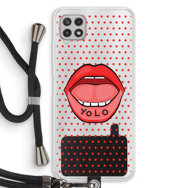Yolo Denise: Samsung Galaxy A22 4G Transparant Hoesje met koord