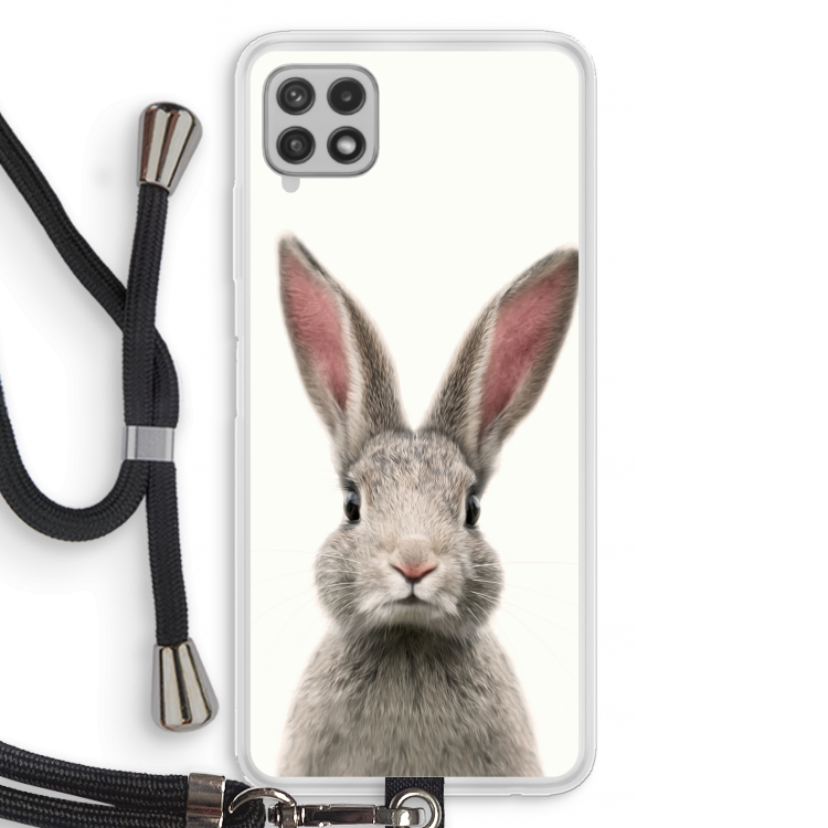 Daisy: Samsung Galaxy A22 4G Transparant Hoesje met koord