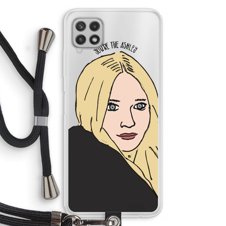 Ashley: Samsung Galaxy A22 4G Transparant Hoesje met koord