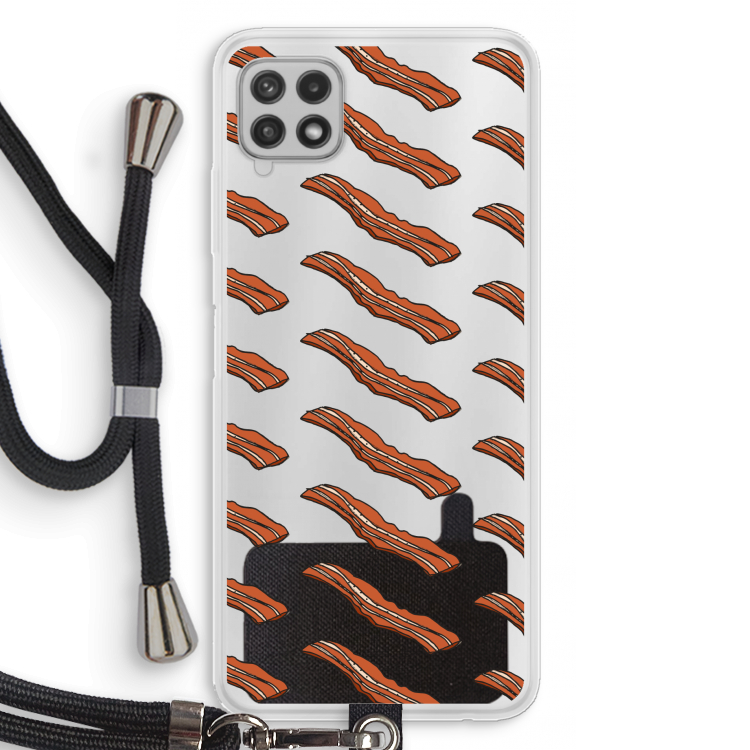 Bacon to my eggs #2: Samsung Galaxy A22 4G Transparant Hoesje met koord