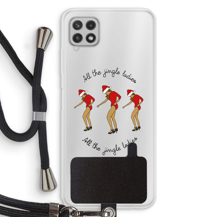 Jingle Ladies: Samsung Galaxy A22 4G Transparant Hoesje met koord