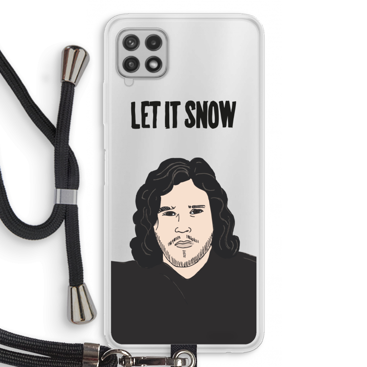 Let It Snow: Samsung Galaxy A22 4G Transparant Hoesje met koord