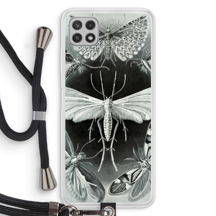 Haeckel Tineida: Samsung Galaxy A22 4G Transparant Hoesje met koord