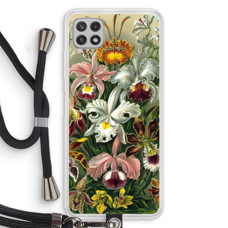 Haeckel Orchidae: Samsung Galaxy A22 4G Transparant Hoesje met koord