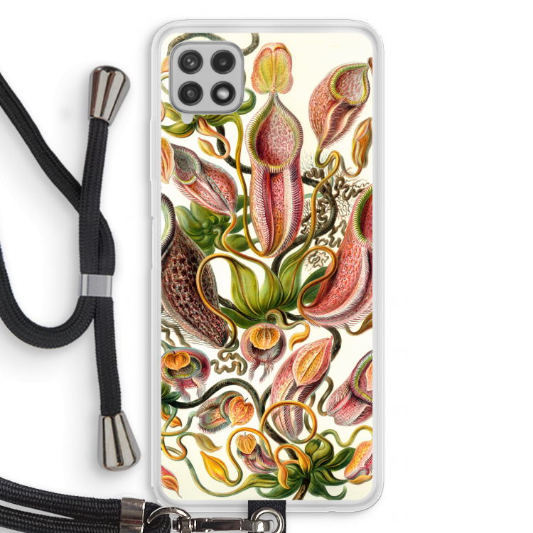 Haeckel Nepenthaceae: Samsung Galaxy A22 4G Transparant Hoesje met koord