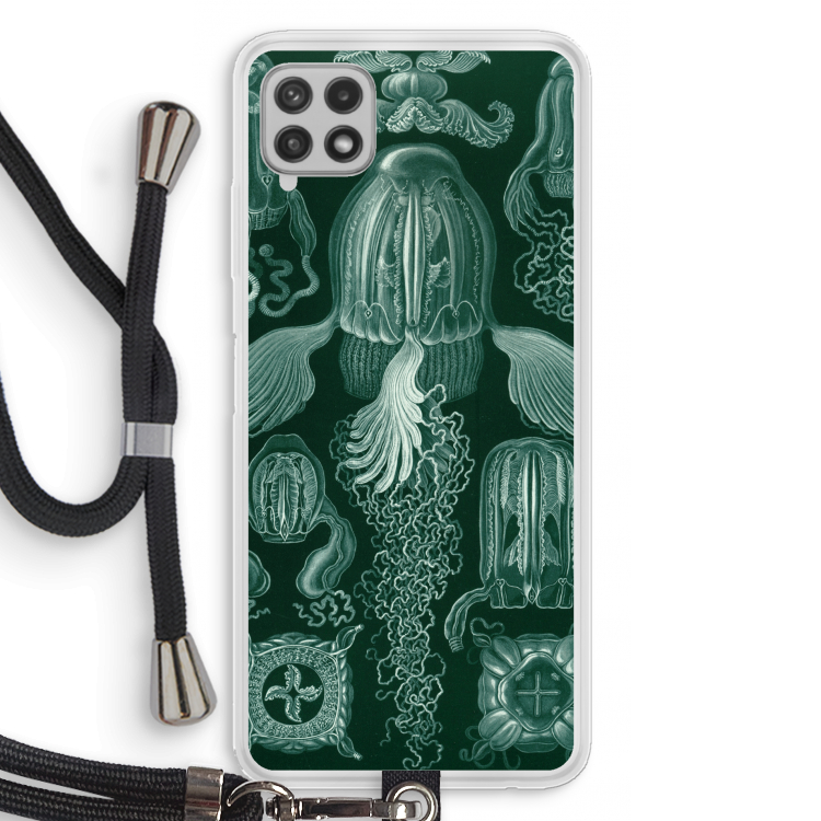 Haeckel Cubomedusae: Samsung Galaxy A22 4G Transparant Hoesje met koord