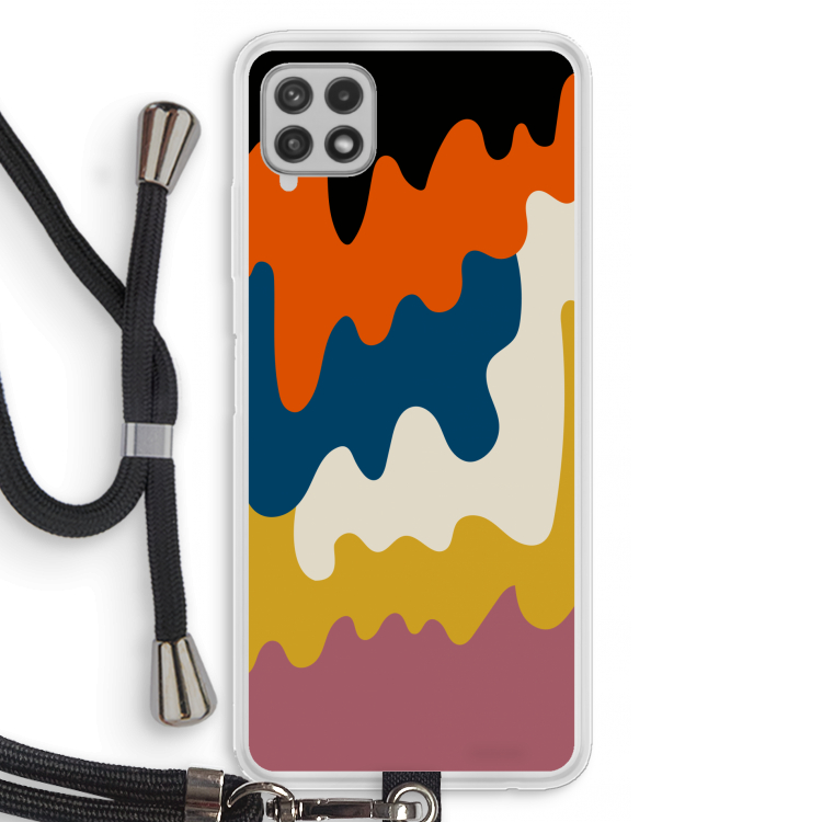Baar A: Samsung Galaxy A22 4G Transparant Hoesje met koord