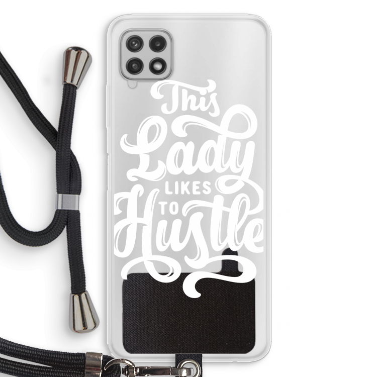 Hustle Lady: Samsung Galaxy A22 4G Transparant Hoesje met koord