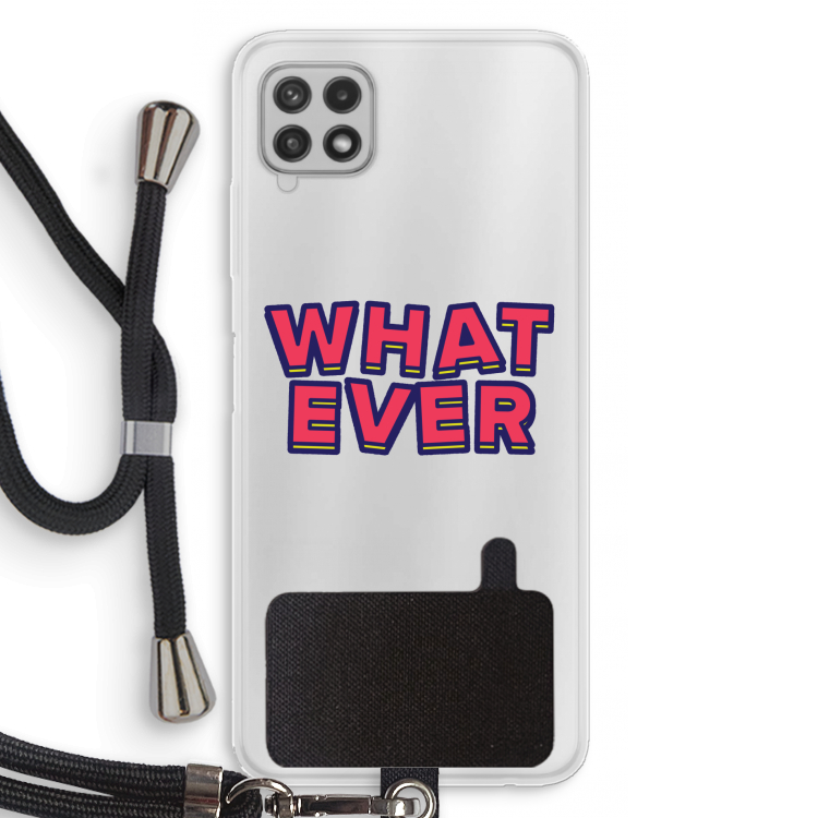 Whatever: Samsung Galaxy A22 4G Transparant Hoesje met koord