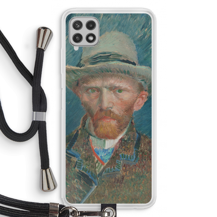 Van Gogh: Samsung Galaxy A22 4G Transparant Hoesje met koord