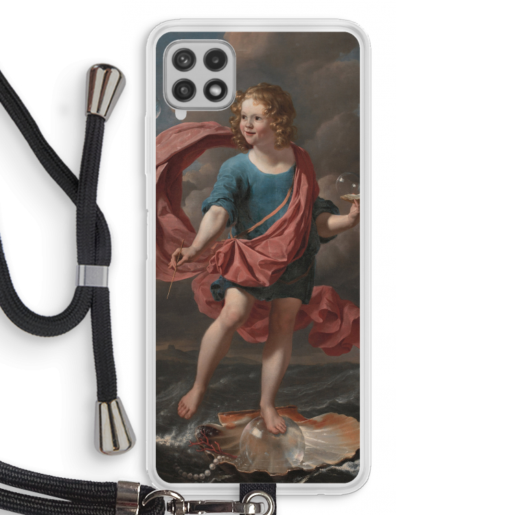 Soap Bubbles: Samsung Galaxy A22 4G Transparant Hoesje met koord
