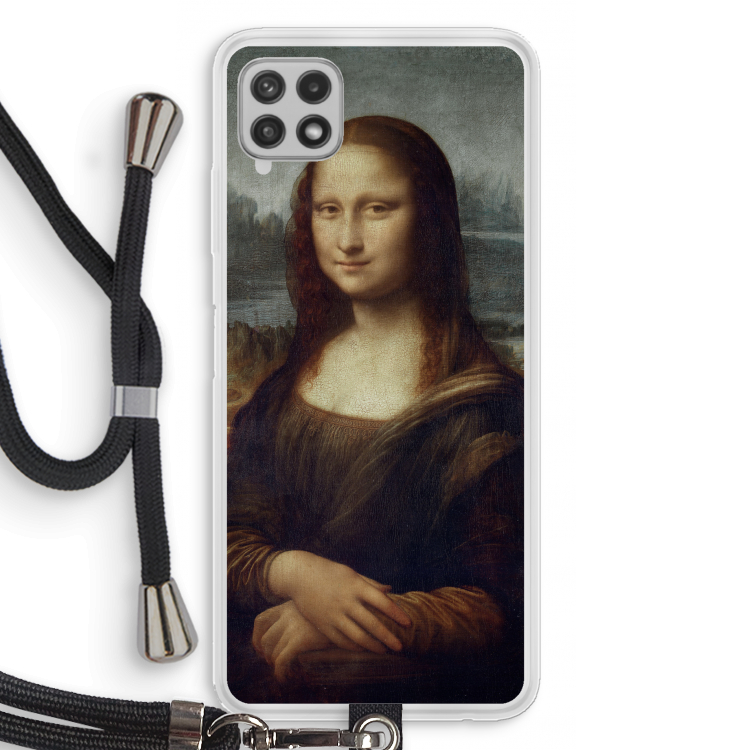 Mona Lisa: Samsung Galaxy A22 4G Transparant Hoesje met koord