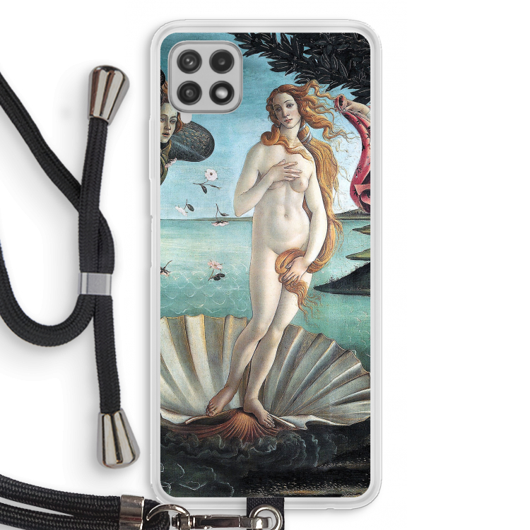 Birth Of Venus: Samsung Galaxy A22 4G Transparant Hoesje met koord