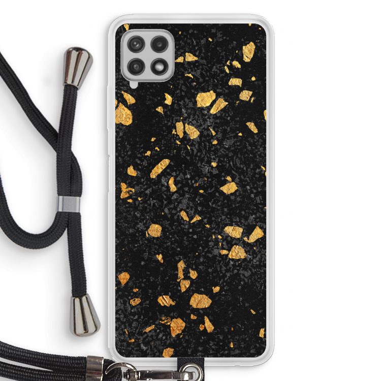 Terrazzo N°7: Samsung Galaxy A22 4G Transparant Hoesje met koord