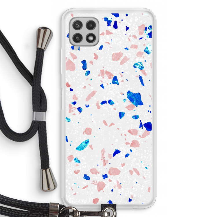 Terrazzo N°6: Samsung Galaxy A22 4G Transparant Hoesje met koord