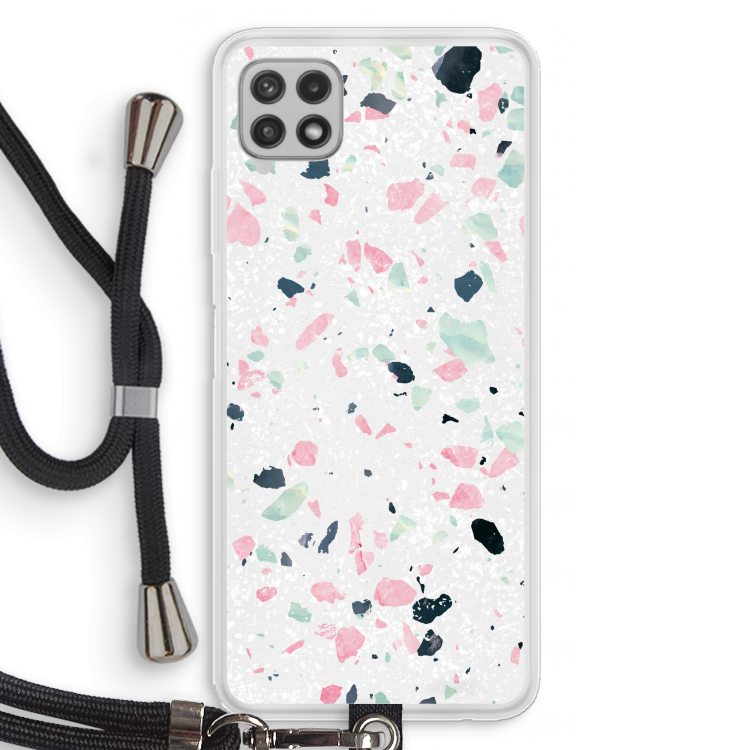 Terrazzo N°3: Samsung Galaxy A22 4G Transparant Hoesje met koord