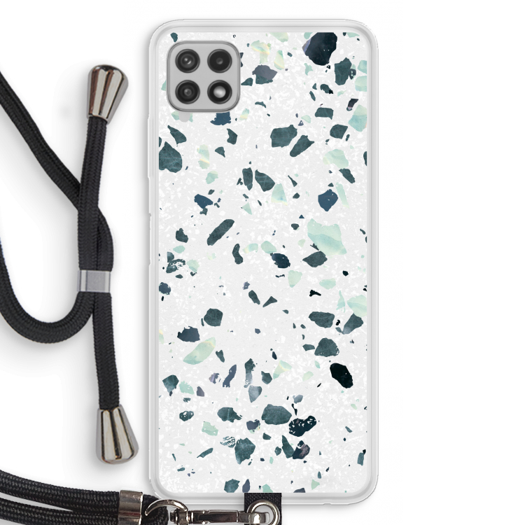 Terrazzo N°2: Samsung Galaxy A22 4G Transparant Hoesje met koord