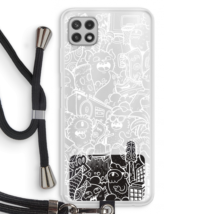 Vexx City #2: Samsung Galaxy A22 4G Transparant Hoesje met koord