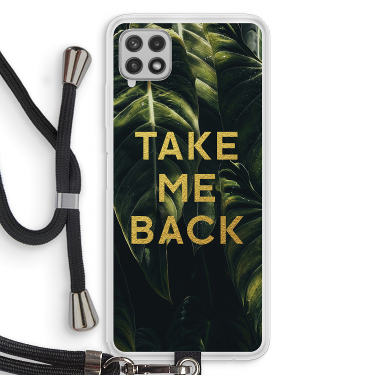 Take me back: Samsung Galaxy A22 4G Transparant Hoesje met koord