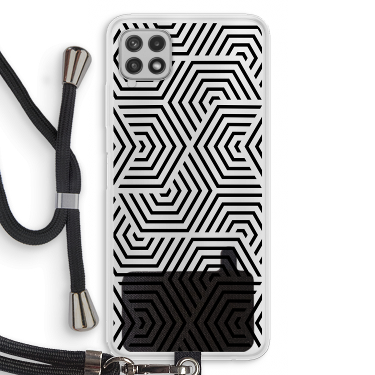 Magic pattern: Samsung Galaxy A22 4G Transparant Hoesje met koord