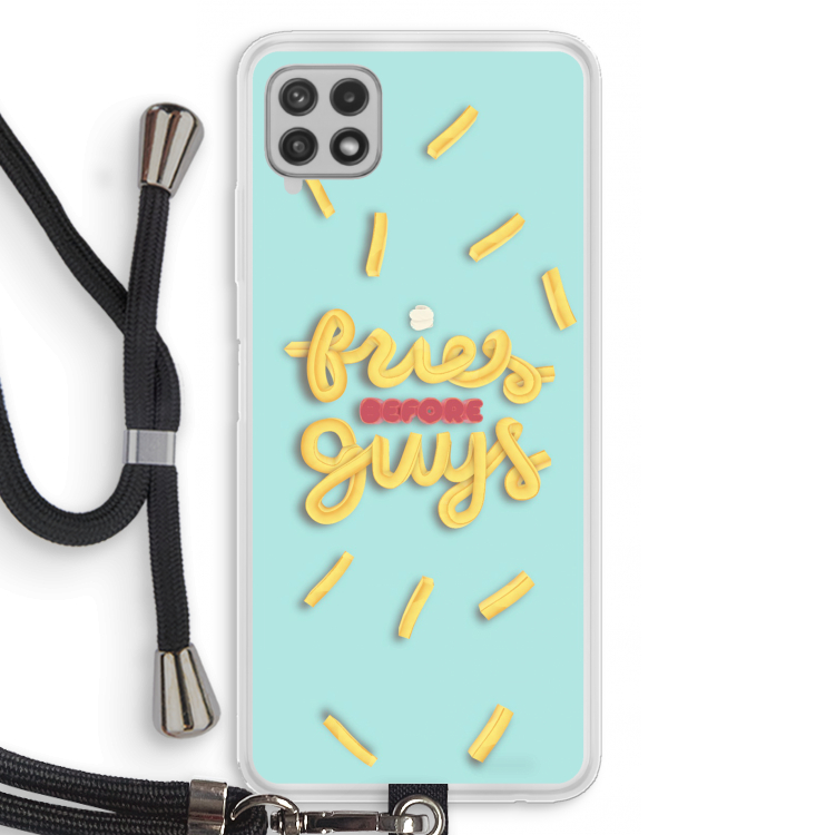 Always fries: Samsung Galaxy A22 4G Transparant Hoesje met koord