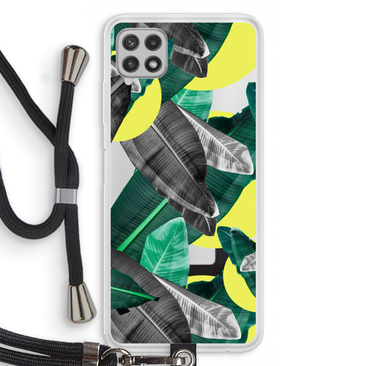 Fantasie jungle: Samsung Galaxy A22 4G Transparant Hoesje met koord
