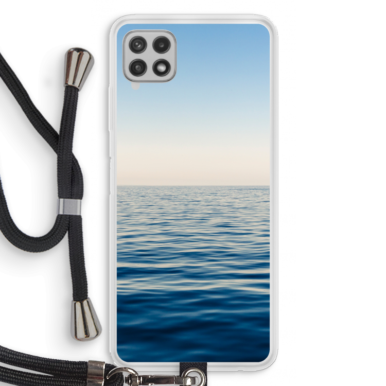 Water horizon: Samsung Galaxy A22 4G Transparant Hoesje met koord