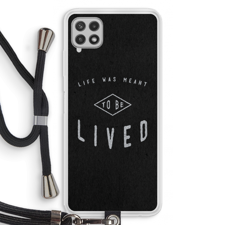 To be lived: Samsung Galaxy A22 4G Transparant Hoesje met koord