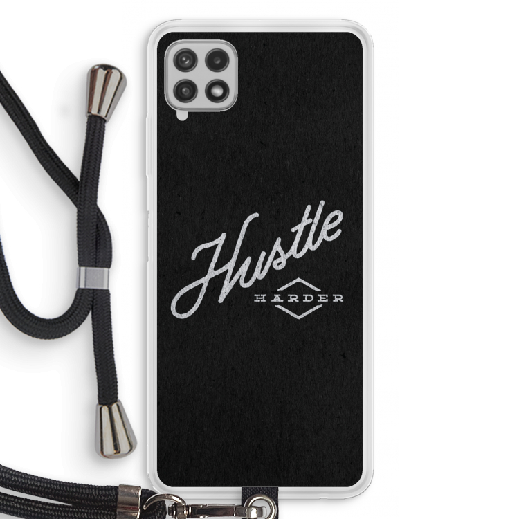 Hustle: Samsung Galaxy A22 4G Transparant Hoesje met koord
