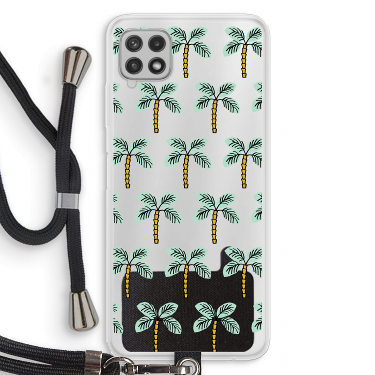 Paradise: Samsung Galaxy A22 4G Transparant Hoesje met koord