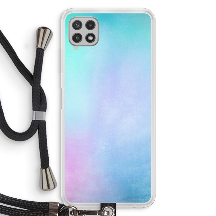 mist pastel: Samsung Galaxy A22 4G Transparant Hoesje met koord