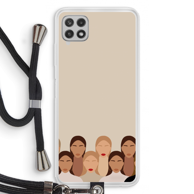 Girls girls girls: Samsung Galaxy A22 4G Transparant Hoesje met koord