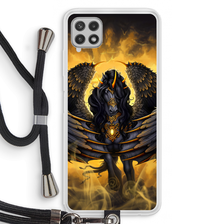 Pegasus: Samsung Galaxy A22 4G Transparant Hoesje met koord