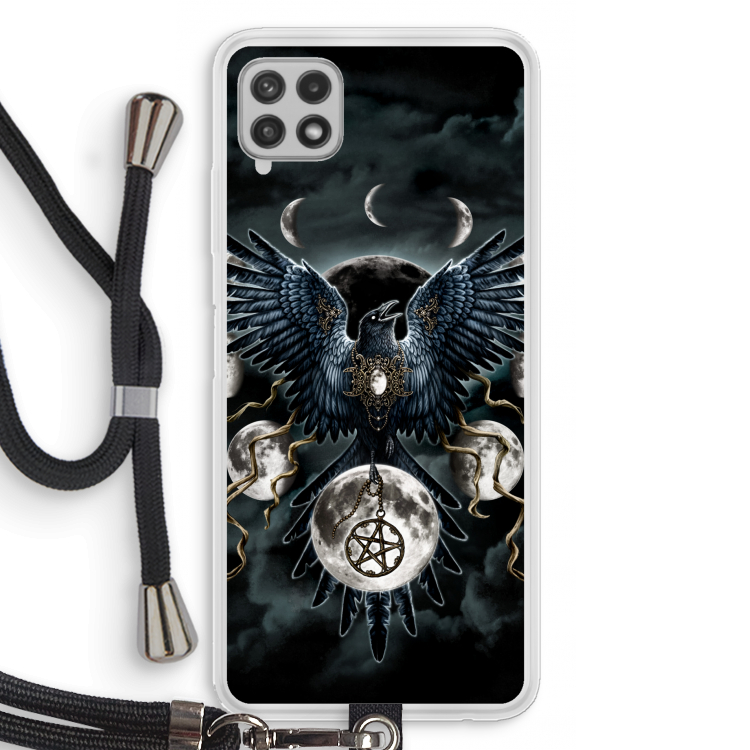 Sinister Wings: Samsung Galaxy A22 4G Transparant Hoesje met koord
