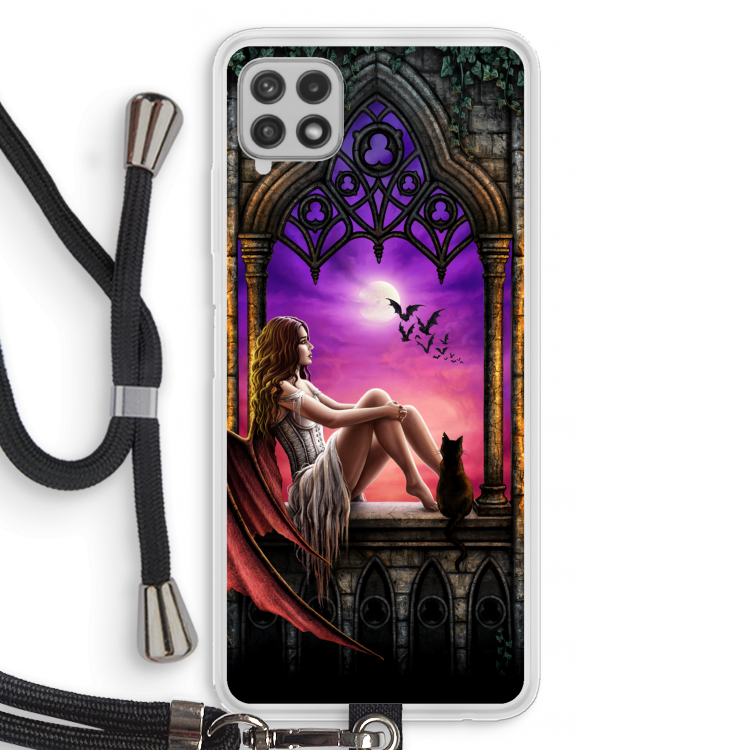 Kinderen van de nacht: Samsung Galaxy A22 4G Transparant Hoesje met koord