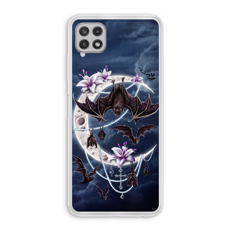 Vleermuizen Maan: Samsung Galaxy A22 4G Transparant Hoesje