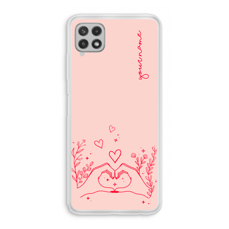 Love is in the air: Samsung Galaxy A22 4G Transparant Hoesje