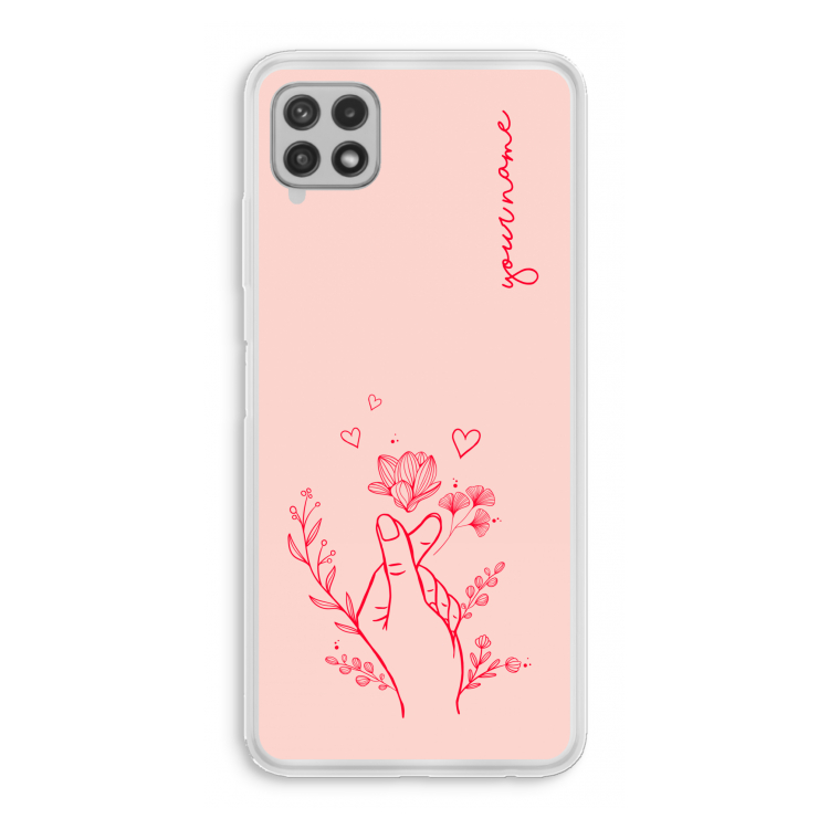 Giving Flowers: Samsung Galaxy A22 4G Transparant Hoesje