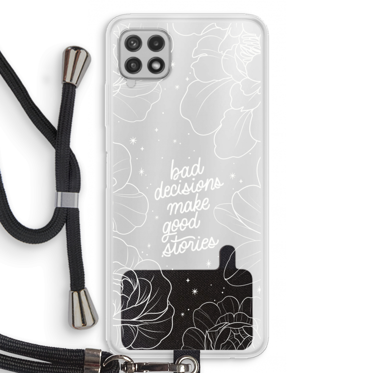 Good stories: Samsung Galaxy A22 4G Transparant Hoesje met koord
