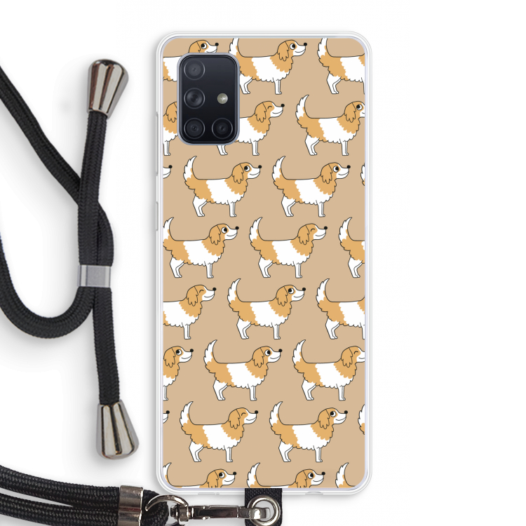 Doggy: Samsung Galaxy A71 Transparant Hoesje met koord