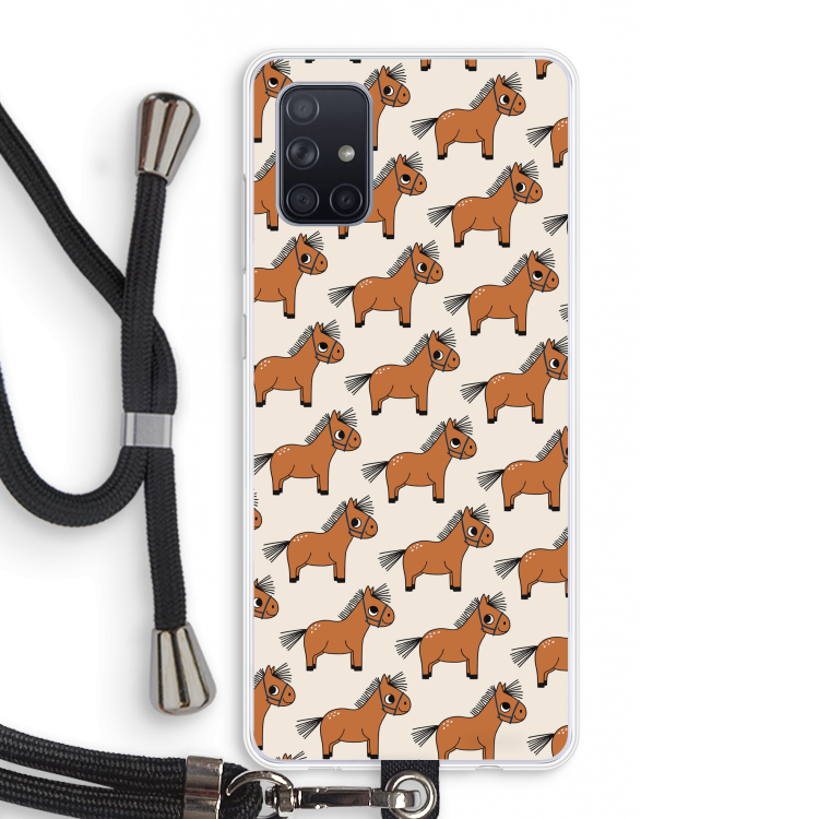 Pony: Samsung Galaxy A71 Transparant Hoesje met koord