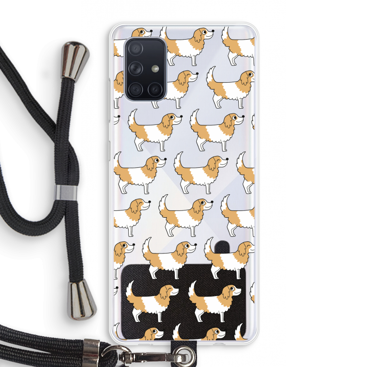 Doggy: Samsung Galaxy A71 Transparant Hoesje met koord