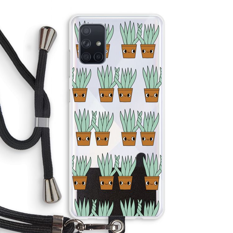 Sansevieria: Samsung Galaxy A71 Transparant Hoesje met koord