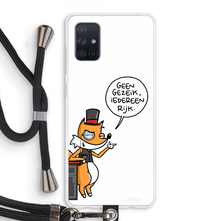 Geen Gezeik: Samsung Galaxy A71 Transparant Hoesje met koord