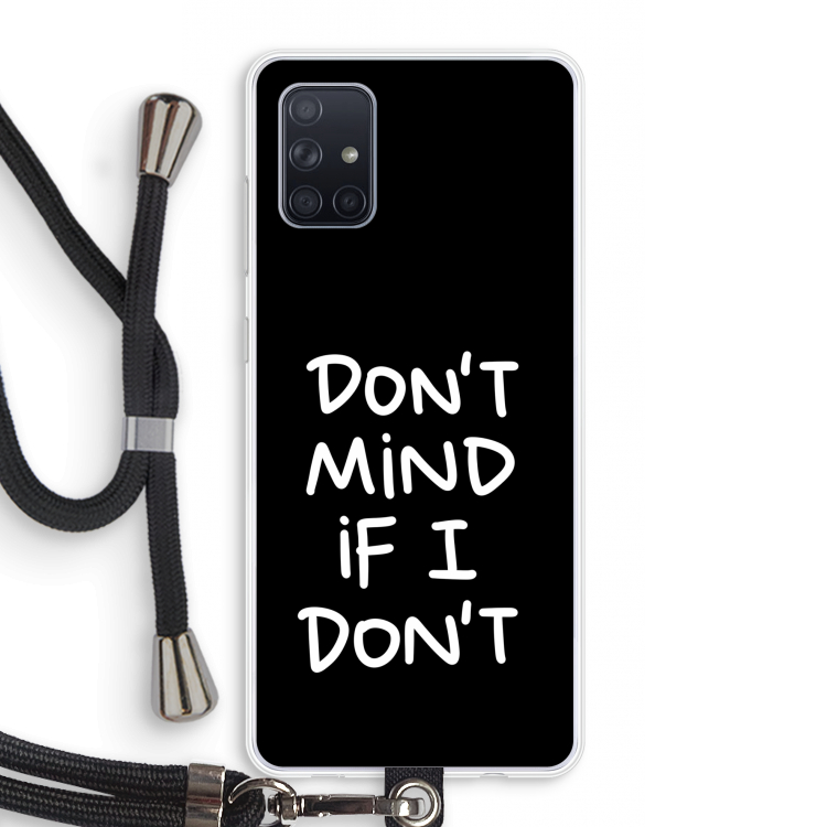 Don't Mind: Samsung Galaxy A71 Transparant Hoesje met koord
