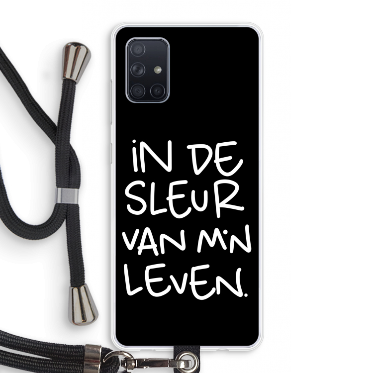 De Sleur: Samsung Galaxy A71 Transparant Hoesje met koord