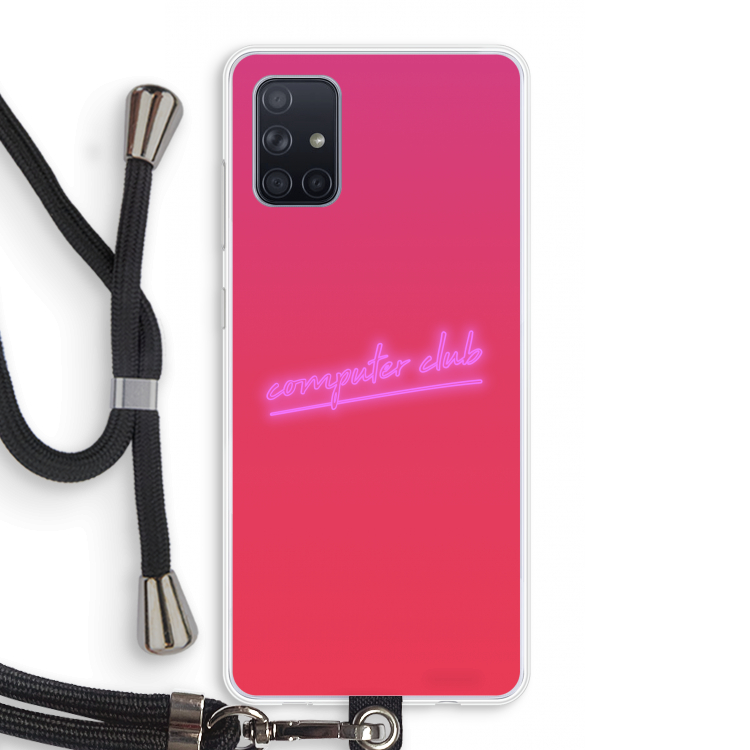 Vice Glow: Samsung Galaxy A71 Transparant Hoesje met koord