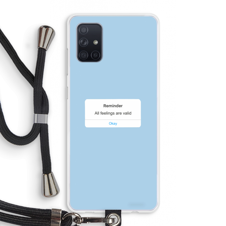 Reminder: Samsung Galaxy A71 Transparant Hoesje met koord