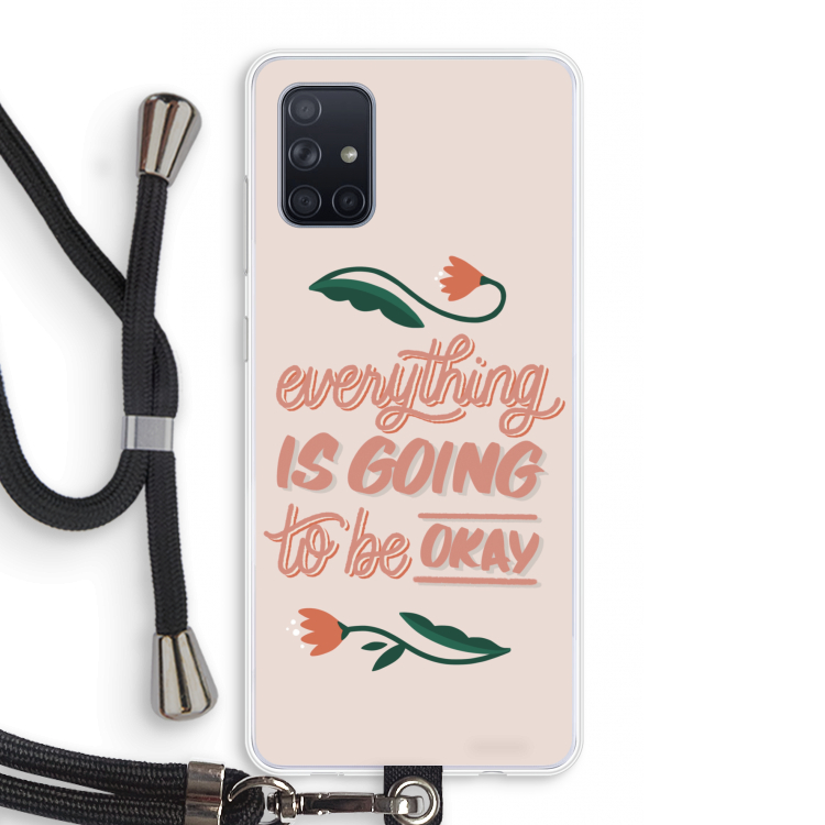 Optimistic flower girl: Samsung Galaxy A71 Transparant Hoesje met koord
